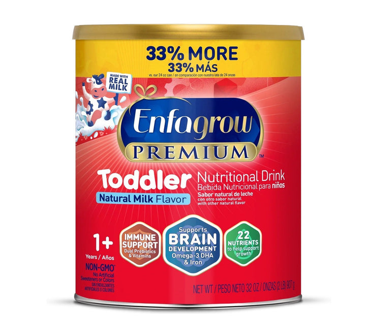 MEAD JOHNSON NUTRITION Enfagrow Premium Toddler Natural Milk Flavor 1+ Years 32OZ 907G