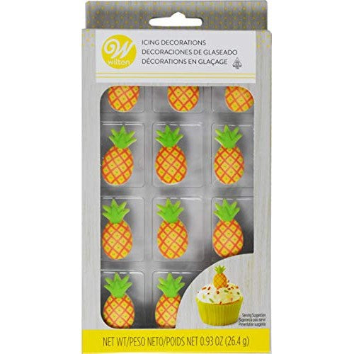 WILTON Baking Icing Decorations 12PCS Pineapple Cupcake 0.93OZ 26.4G 710-5314 ”