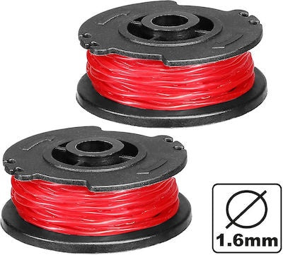 TOTAL Grass Trimmer Brush Cutter Line Spool Cord 5M 1.6MM TALS1601 2 Pack