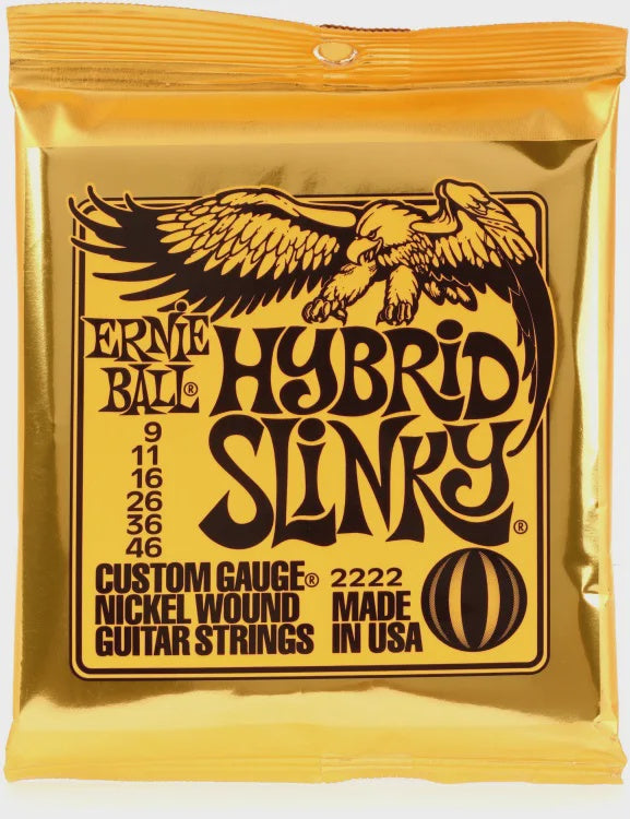 ERNIE BALL Guitar String Hybrid Slinky 2222 P02222 9-46 Custom Gauge Nickel Wound