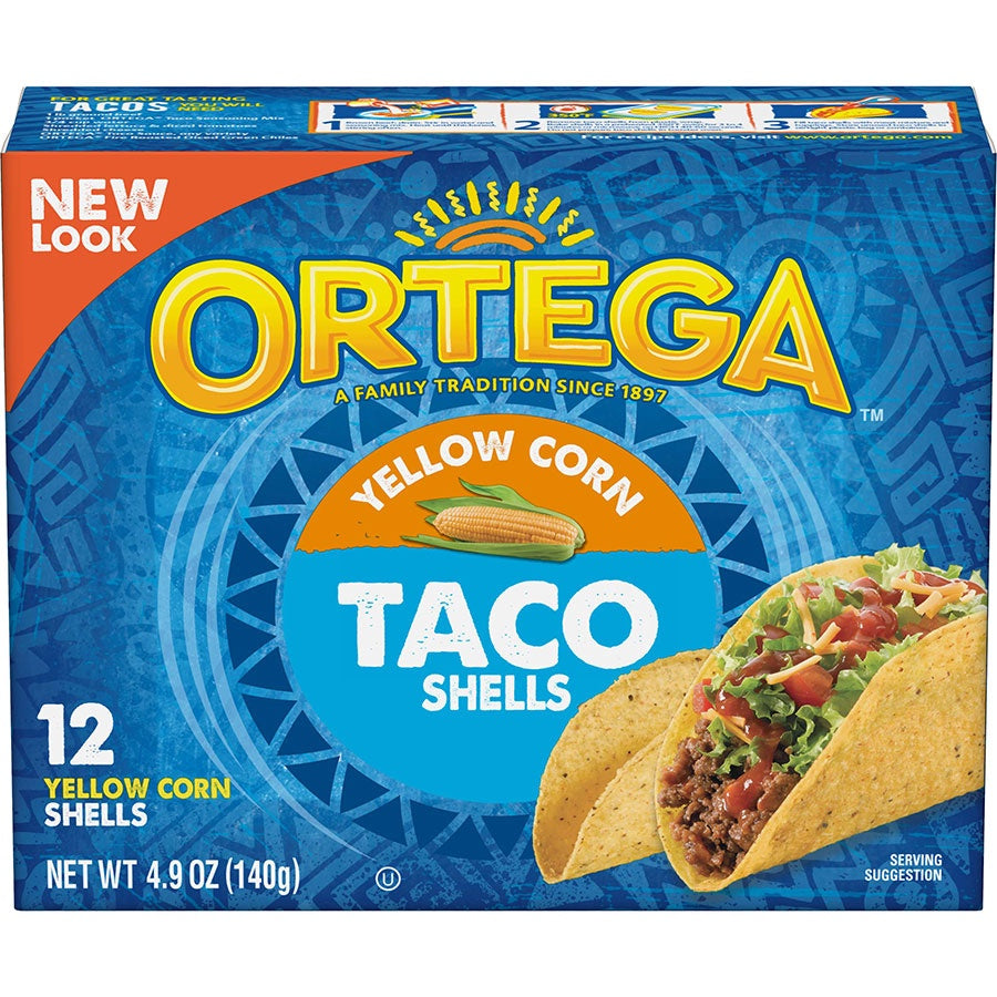 ORTEGA Yellow Corn Taco Shells 4.09OZ 140G