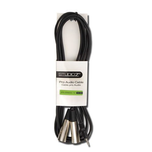 STUDIO Z Lead 3.5MM Male Stereo to 2 Xlr Male 10' ZPC-DXM35-10